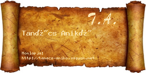 Tanács Anikó névjegykártya